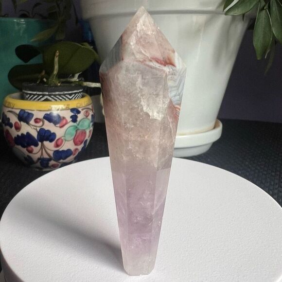 Amethyst Crazy Lace Crystal Wand (#11) - Picture 3 of 9